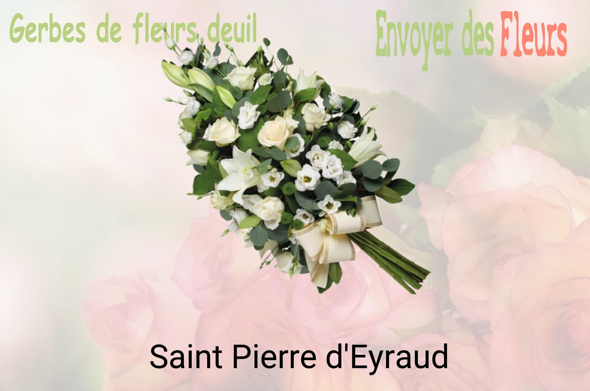 Gerbe de fleurs de deuil livrée à Saint-Pierre-d'Eyraud